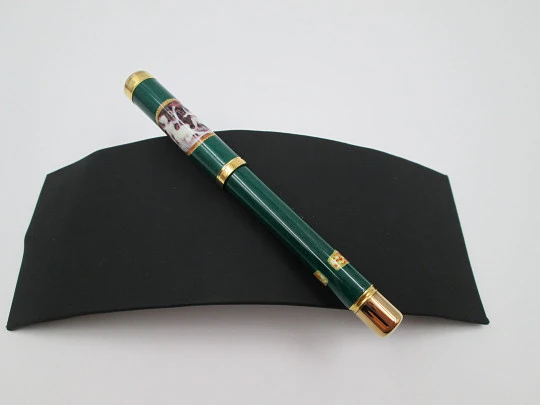 Waterman Anastasia. Green lacquer and 23 karat gold plated details