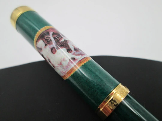 Waterman Anastasia. Green lacquer and 23 karat gold plated details