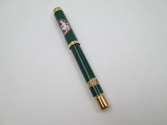 Waterman Anastasia. Green lacquer and 23 karat gold plated details