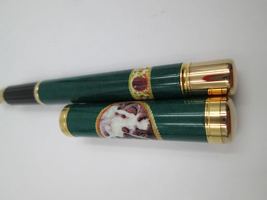 Waterman Anastasia. Green lacquer and 23 karat gold plated details