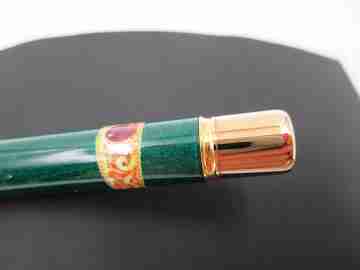 Waterman Anastasia. Green lacquer and 23 karat gold plated details