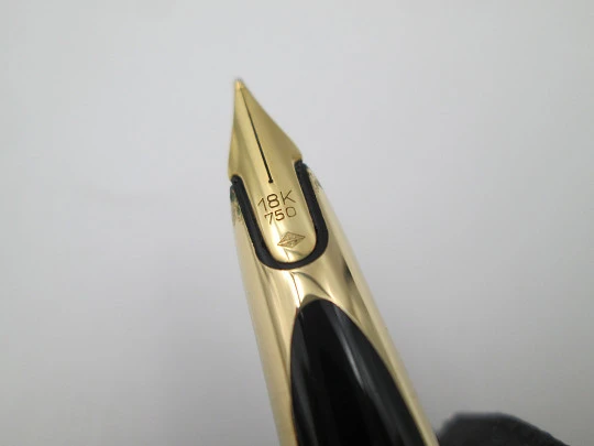 Waterman C / F writing set. Black plastic and gold filled. Original box. 1950's