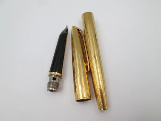 Waterman C / F writing set. Black plastic and gold filled. Original box. 1950's