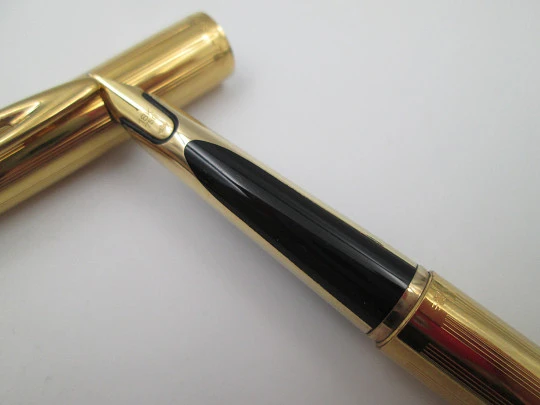 Waterman C / F writing set. Black plastic and gold filled. Original box. 1950's