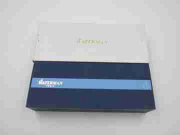 Waterman Carène. Blue lacquer & silver plated details. 18k nib. Box. 2015