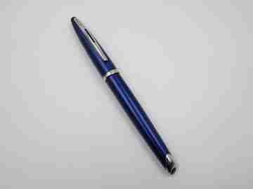 Waterman Carène. Blue lacquer & silver plated details. 18k nib. Box. 2015