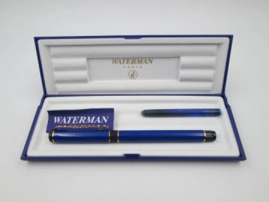 Waterman Centurion. Blue and purple lacquer. Gold plated details. Box. 1990's