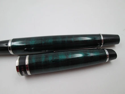 Stylo Bille Waterman Expert 2 Laque Vert Marbré - Occasion En Parfait état, Recharge Fournie
