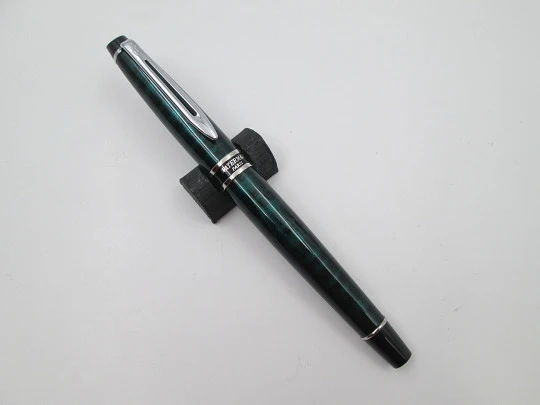 Waterman Expert 2 writing set. Fountain pen and ballpoint. Marble lacquer and silver plated