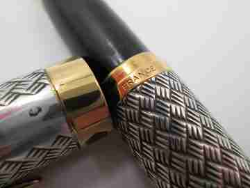 Waterman L'Étalon. Sterling silver & gold plated details. 18k nib. Box