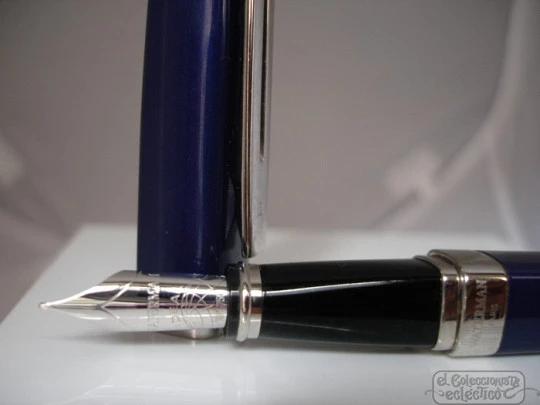 Waterman Slim Exception. Plumín oro rodiado 18 quilates. Francia