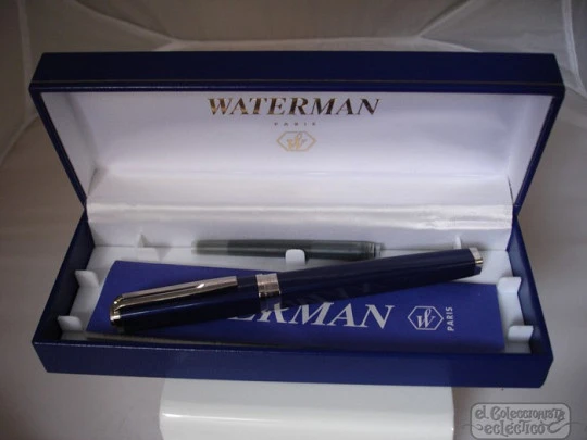 Waterman Slim Exception. Plumín oro rodiado 18 quilates. Francia