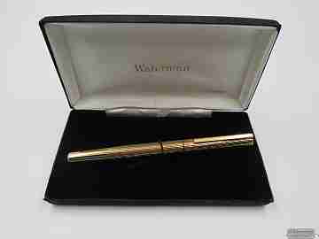 Waterman Torsade. Chapada oro. Diseño espiral. Años 70. Plumín 18k