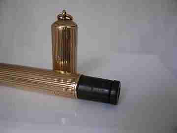 Watermans Ideal Nº 12 1/2 VS. Baby. Ebonita negra y camisa oro 9K