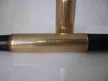 Watermans Ideal Nº 12 1/2 VS. Baby. Ebonita negra y camisa oro 9K