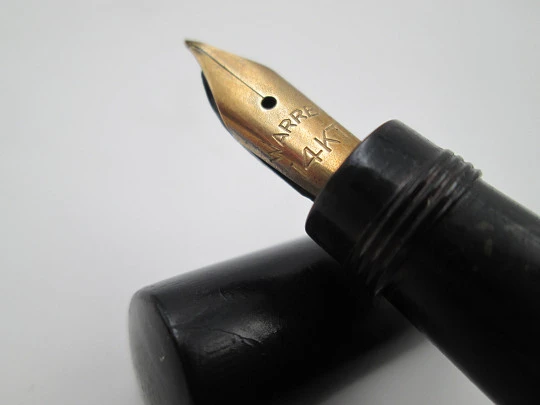 Watermans Ideal Safety Nº 1. Black hard rubber & 18k gold. Retractable nib. 1910's