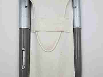 Waterman's Taperite Crusader writing set. Lucite plastic & anodized aluminum