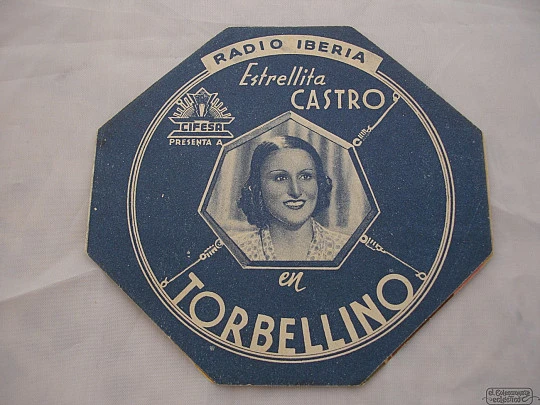 Whirlpool. 1940's. Estrellita Castro. Die-cut. Double. Cifesa. Spain