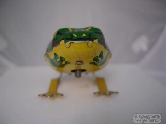 Wind-up toy. Lithographed tinplate. Frog. Germany. 1950's