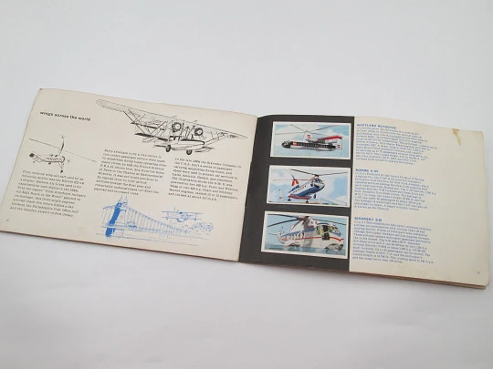 Wings across the world picture cards album. Lyons Teas. 24 colour images. 1960's