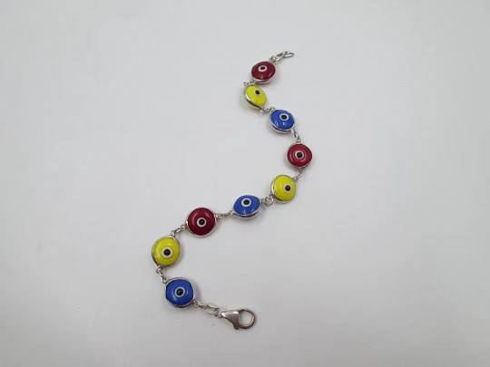 Women's bracelet. 925 sterling silver and colours enamel. 2000's. Europe