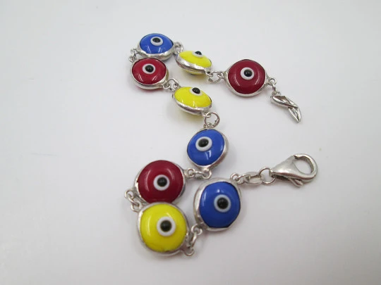 Women's bracelet. 925 sterling silver and colours enamel. 2000's. Europe