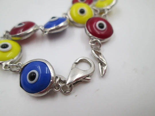 Women's bracelet. 925 sterling silver and colours enamel. 2000's. Europe