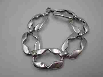 Women's bracelet. 925 sterling silver. Openwork rectangles. Lobster clasp