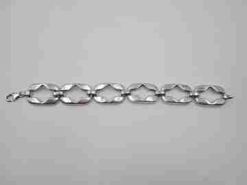 Women's bracelet. 925 sterling silver. Openwork rectangles. Lobster clasp