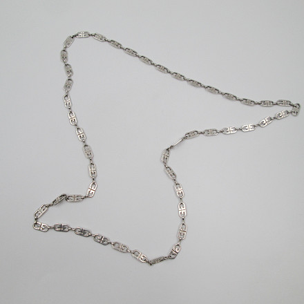 Womens Chain 925 Sterling Silver Openwork Links 1980s | El