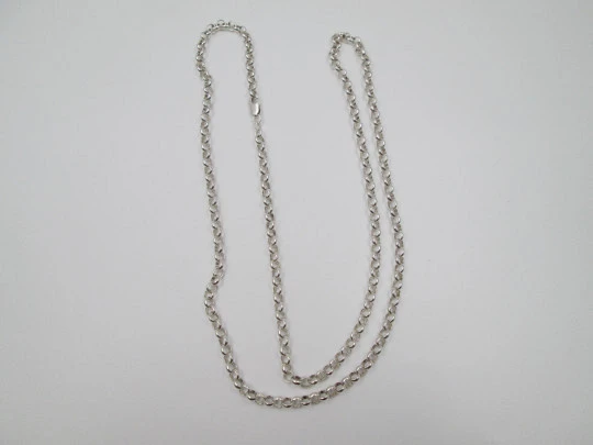 Women's chain. 925 thousandths sterling silver. Openwork links. 1980's. Spain