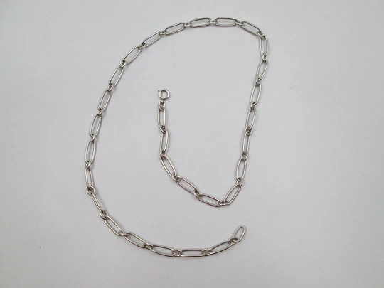 Women's chain. 925 thousandths sterling silver. Openwork links. 1980's. Spain