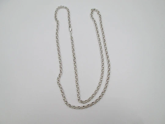 Women's chain. 925 thousandths sterling silver. Openwork links. 1980's. Spain