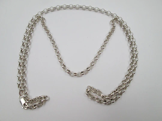 Women's chain. 925 thousandths sterling silver. Openwork links. 1980's. Spain