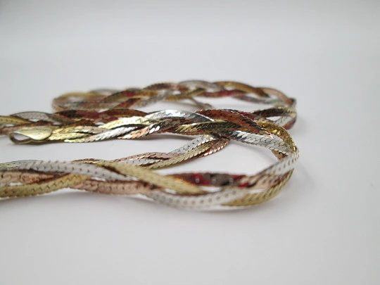 Women's choker. 925 sterling silver and vermeil. Italy. Circa 1990's