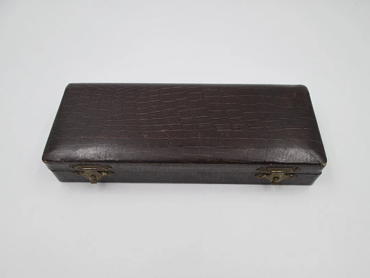 Women's desk writing set. Celluloid ivory and gold-plated metal. Original box. 1930's. Spain