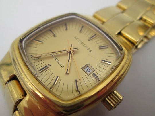 Women's Longines wristwatch. 20 microns gold plated & steel. Automatic. Calendar