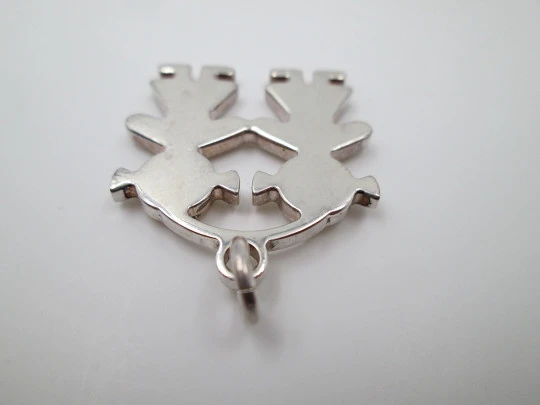 Women's pendant. 925 sterling silver. Girls couple shape. Italy. 2000's