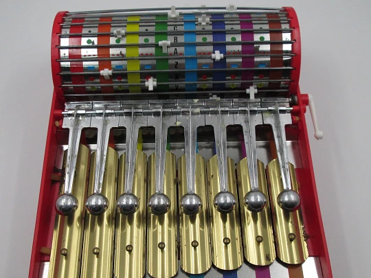 Xylomatic. Congost. Mechanic xylophone. 1970's. Plastic and tinplate