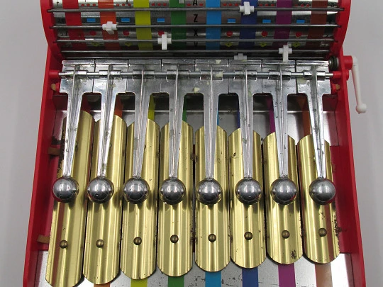 Xylomatic. Congost. Mechanic xylophone. 1970's. Plastic and tinplate