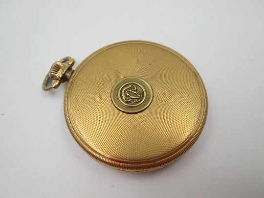 Zenith. Laminado en oro. Cuerda remontoir. Segundero. Estuche piel. Suiza. 1920