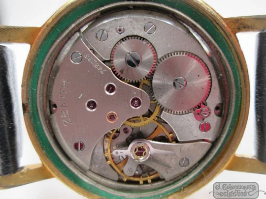 Zenith. Manual wind. 1960's. Steel & gold plated. Seconds hand. Octagonal