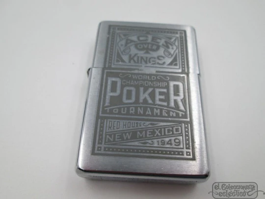 Zippo Ases sobre Reyes. Campeonato Mundial de Póker. 2001. Caja