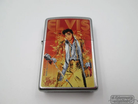 Zippo Elvis Presley. 2009. Petrol. Limited edition. Silver plated brass