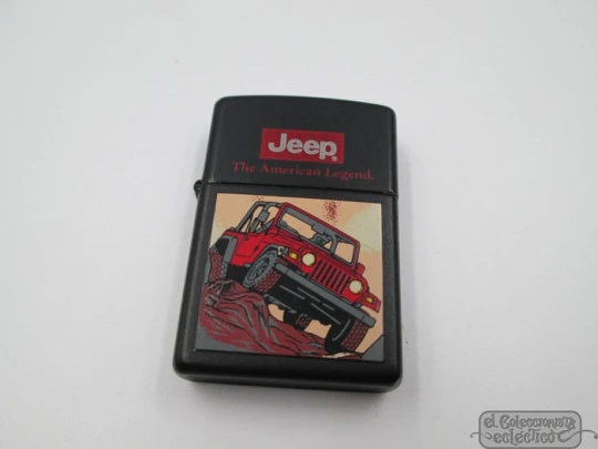 Zippo Jeep Wrangler, the american legend. Petrol. Lacquer brass