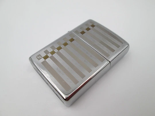 Zippo Jewelry petrol pocket lighter. High polish chrome and bitone engraving. 2010
