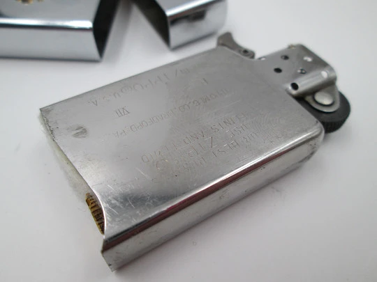 Zippo Patriotic Series. U. S. Marine Corps. Brushed chrome & gold plated