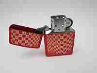 Zippo Pop Culture petrol pocket lighter. Chromed metal and red enamel. 2010