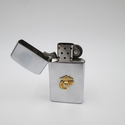 Zippo Serie Patriotica Cuerpo Marines Metal Cromado 1991 El