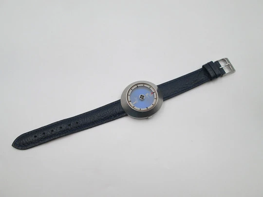 Zodiac Astrographic SST. Automatic. Steel. Mystery blue dial. Calendar. 1970's